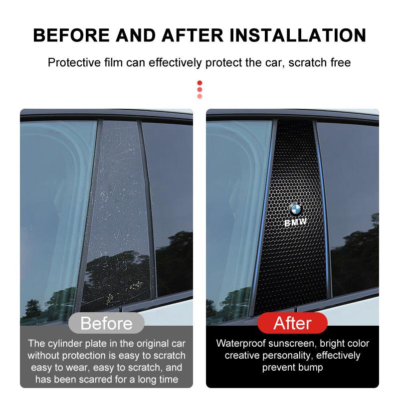 2 шт. Наклейка на центральную стойку автомобиля, Декоративные аксессуары с логотипом для BMW IX3 IX F07 G30 G20 G32 E70 E71 F48 F39 F34 F40 F45 F46