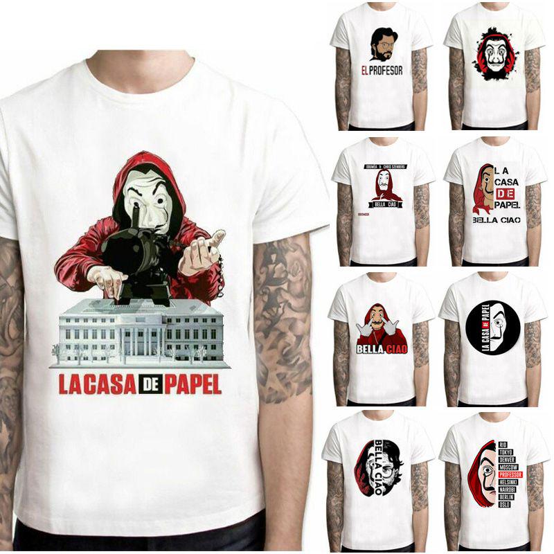La Casa De Papel T Shirt Money Heist Tv Series Homme Tops House Of Summer Paper