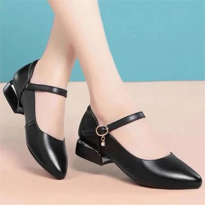 Женские милые туфли с острым носком, легкие, противоскользящие, на квадратном каблуке, для студенток и леди, школьные, комфортные, на каблуке, лодочки ab615