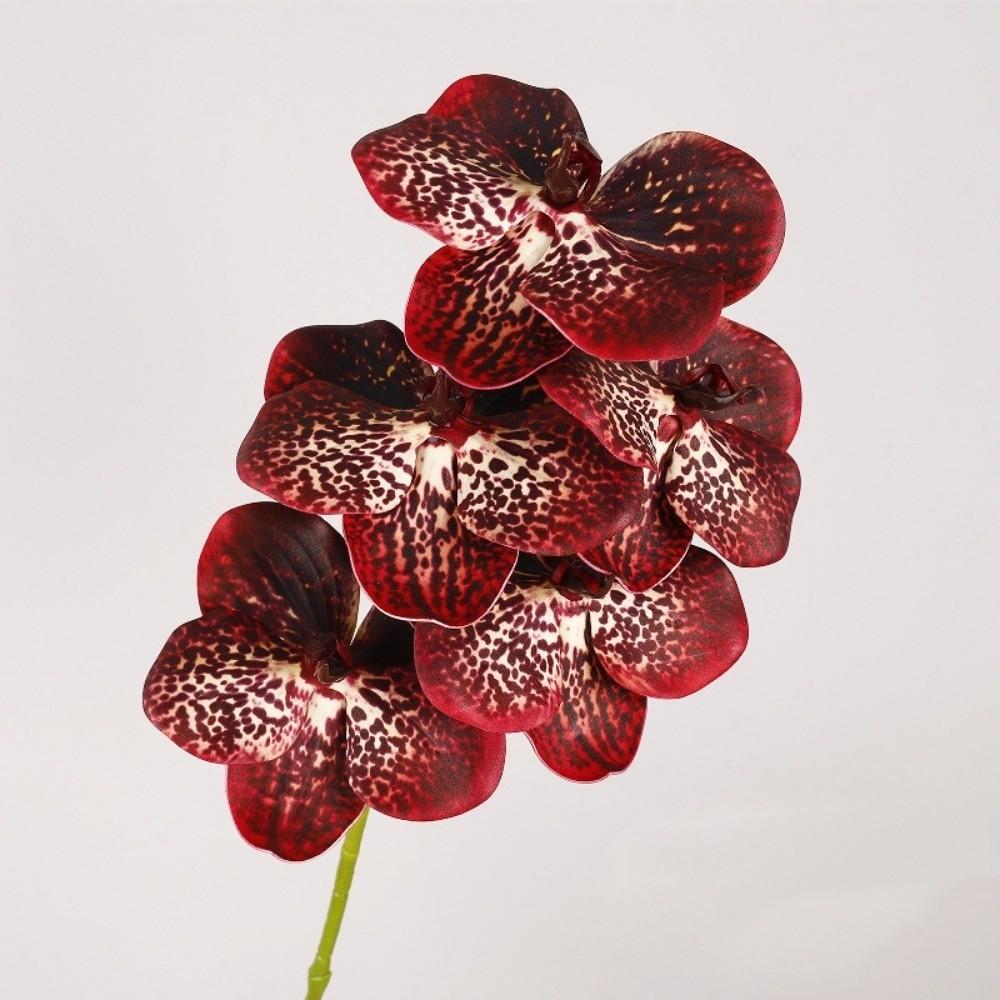 Handmade Artificial Vanda Orchid Flower Butterfly Orchid Fake Flower Branch Outdoor Garden Decor
