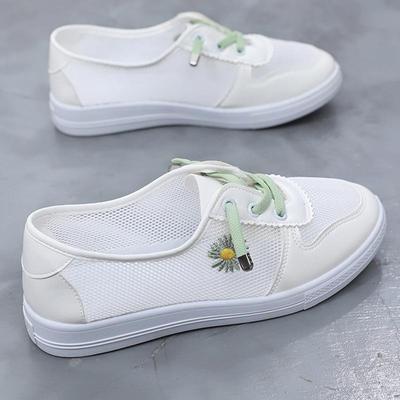 Модные женские белые сетчатые кроссовки 2025 года — удобная, дышащая, низкая летняя обувь