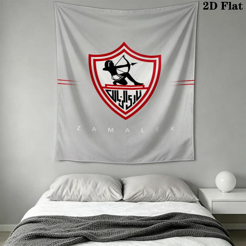 Zamalek SC Wall Tapestry Aesthetic Wall Hanging Printed Fabric Blanket Decorative Tapestries for Bedroom Living Room Home Decor