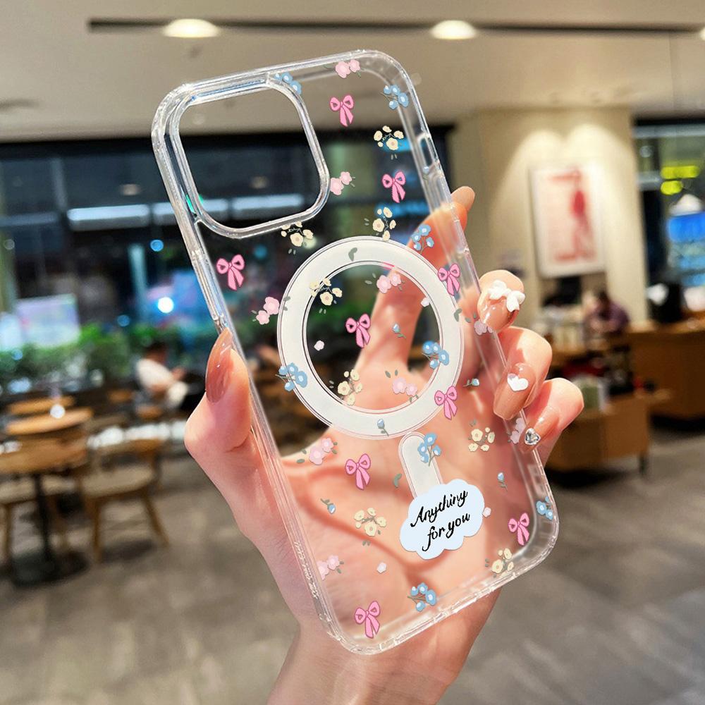 Магнитный чехол для телефона для iPhone 12 14 16 17 Pro 17 16 15 14 13 12 Pro Max 12 13 14 15 16 Высококачественный противоударный чехол Полная защита Милый стиль