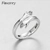 Stamp Creative Couples Engagement Opening Ring Terndy Simple Embrace Anillos Party Jewelry Gifts for Women