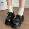 Мода 2024 года, женские осенние новые туфли-оксфорды на платформе, винтажные туфли в стиле Лолиты, женские модные туфли из искусственной кожи на шнуровке, студенческая форма