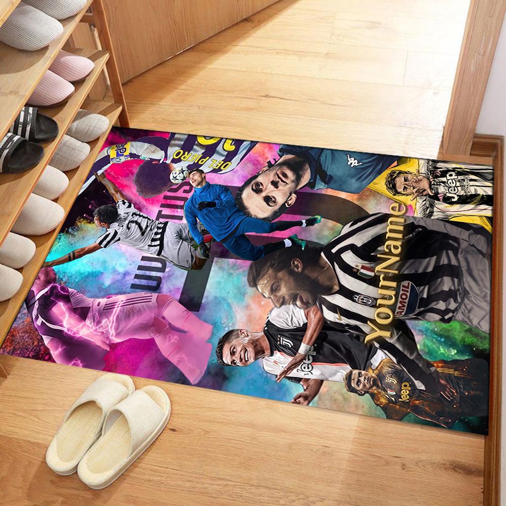 Juventus Customized Name Carpet Suitable for Playrooms Decorate room Game Room Study room Antislip Carpet Decorate Offices Wedding Party Gift