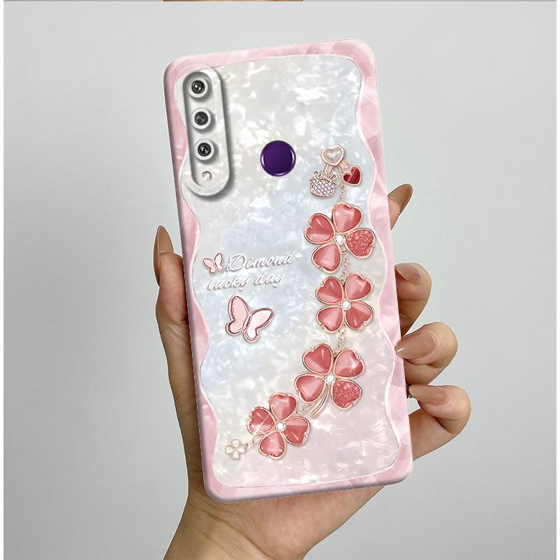 Чехол для Huawei Y6p MED-LX9 Красивые Бабочки Цветы Coque Мягкий Жидкий Силикон Чехол для Телефона Для Huawei Y7p Y 6p 2020 Задняя Крышка