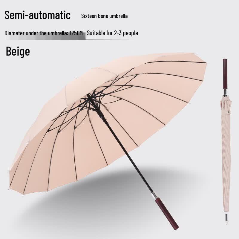 Большой зонт Mi Ling с 16 ребрами и прямой ручкой
