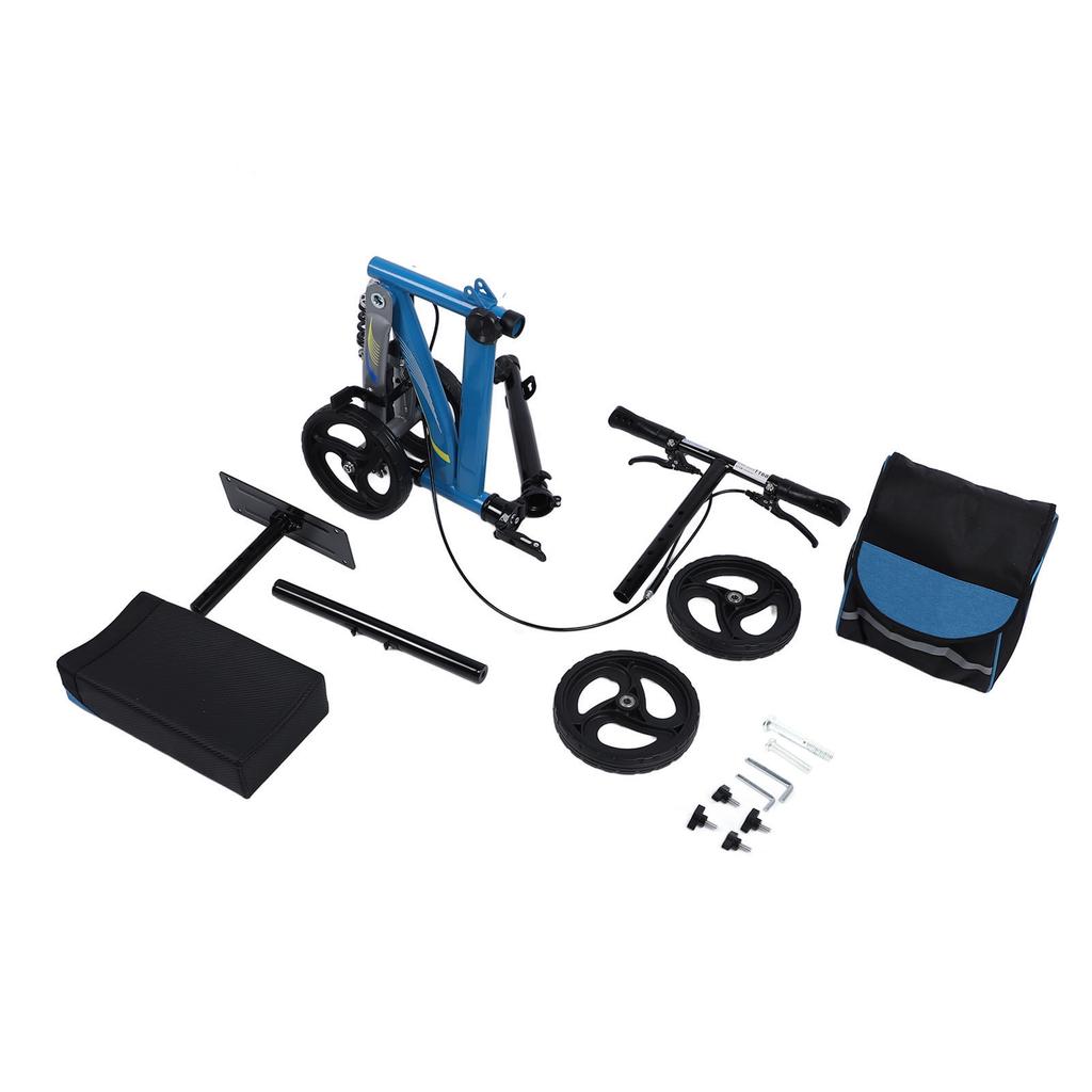 Quad All Terrain Knee Scooter Heavy Duty High Carbon Steel Knee Walker for Broken Ankle Foot