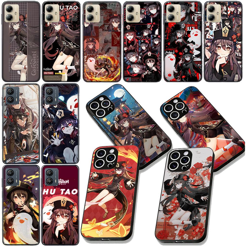 Чехол для телефона Genshin Impacts Hu Tao HuTao для Motorola Moto G86 G14 G35 G34 G45 G55 G67 G75 G85 G24 G15 G54 G57 Power Мягкий чехол