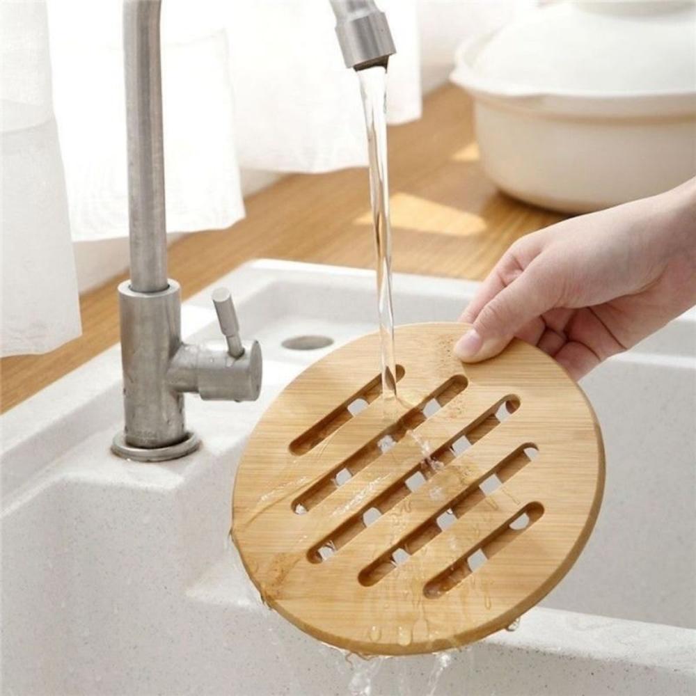 Кухонная Экологичная Натуральный Бамбук Нескользящая Подставка под Кастрюлю Подставка под Горячее Изоляционная Подставка Держатель для Посуды