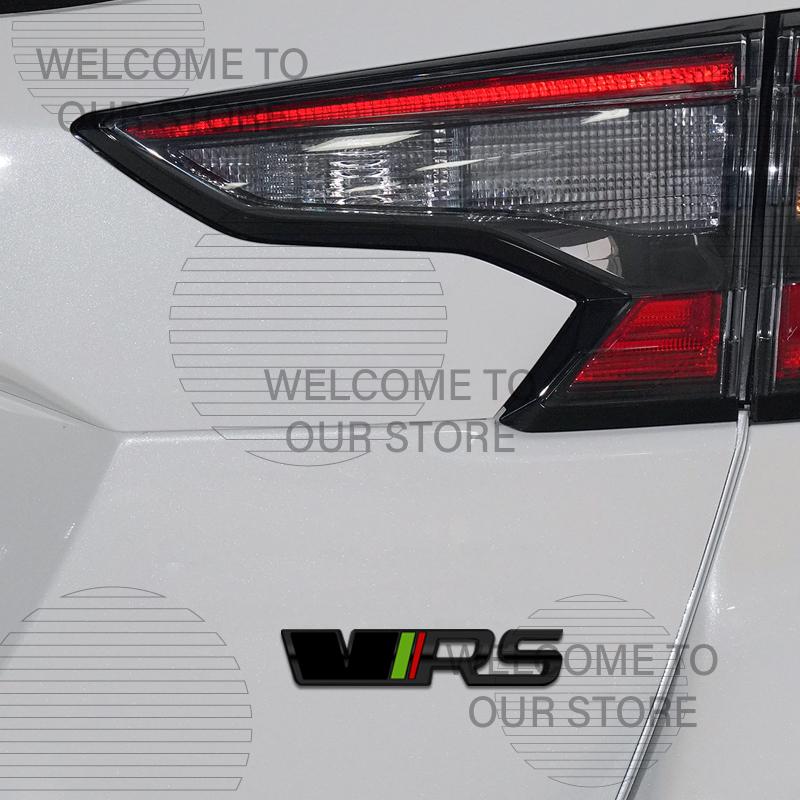 JBIW9 Car Decor Metal VRS Lettering Front Grille Emblem 3D Sticker For Skoda Octavia Kamiq Kodiaq Karoq Superb Fabia Rear Trunk Decals