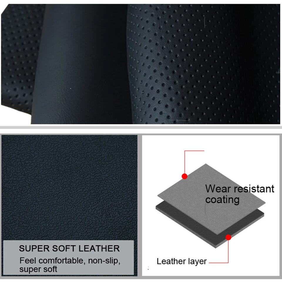 Car Steering Wheel Cover Hand-stitched Black Artificial Leather For BMW E70 X5 2008 2009 2010 2011 2012 2013 2008-2013