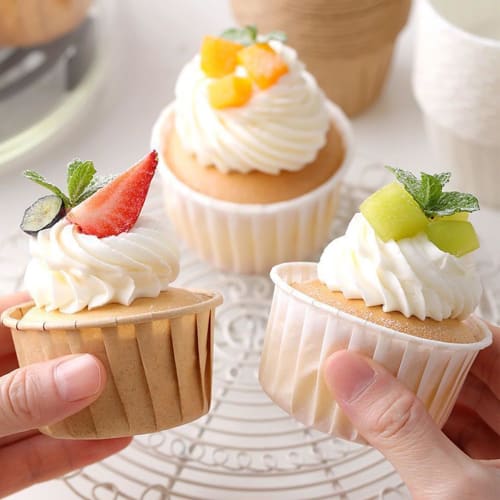 Desirable Muffin Cups, Heat-Resistant, Waterproof, Oil-Resistant, Oven-Safe, Baking Cups, Heat-Resistant Up To 230C, Paper Disposable Cake Molds, DIY