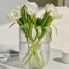 1PC Transparent Vase Decorative Ornament Flower Bucket Household Flower Pot Hydroponic Ware Imitation Glass 5 Styles