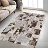 Коричневый винтажный декоративный ковер с нескользящей основой, коврик для гостиной, кухонный коврик, коврик для ванной комнаты и спальни