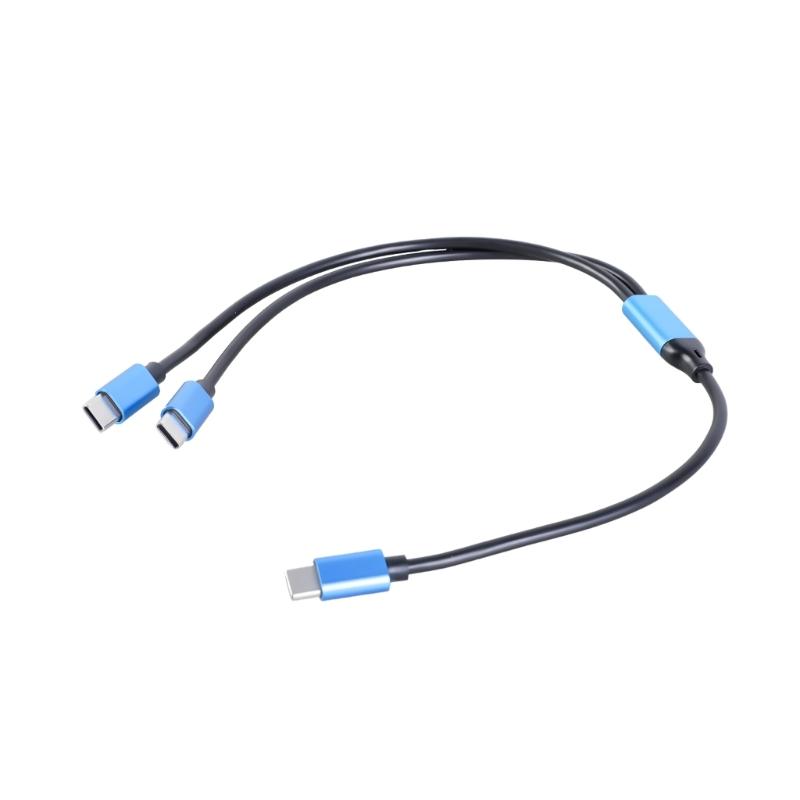 Кабель-разветвитель USB C на двойной Type C с поддержкой передачи данных 480 Мбит/с и портом для зарядки 80 Вт, эффективная линия передачи данных