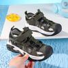 Summer boys' closed-toe sandals, non-slip, soft-soled beach shoes, breathable, with Velcro straps, for older children, children's sports shoes