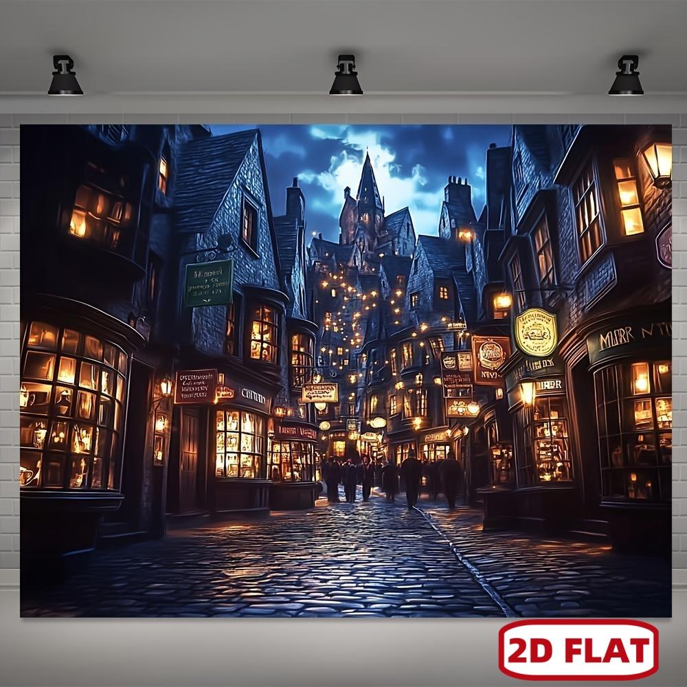 2D Plane - 2D Plane - 2D Plane. 2D Plane - One piece of charming fabric background in 2D style, featuring the Magic Town DJH