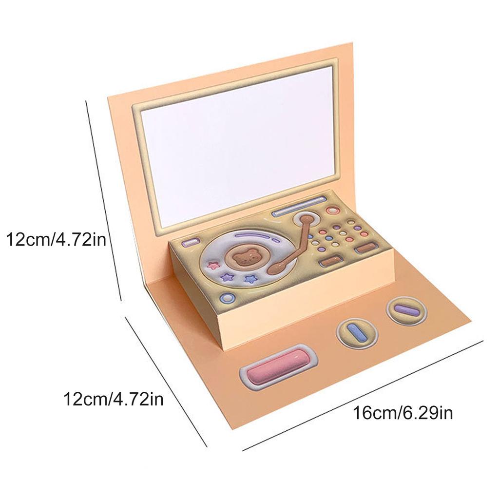 Поздравительная открытка на День матери 3D Фонограф Pop Up Открытка на день рождения Подарочные карты на День святого Валентина Выпускной Годовщина