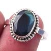 Natural Labradorite Gemstone Handmade 925 Solid Sterling Silver Ring Size 7 H0w04