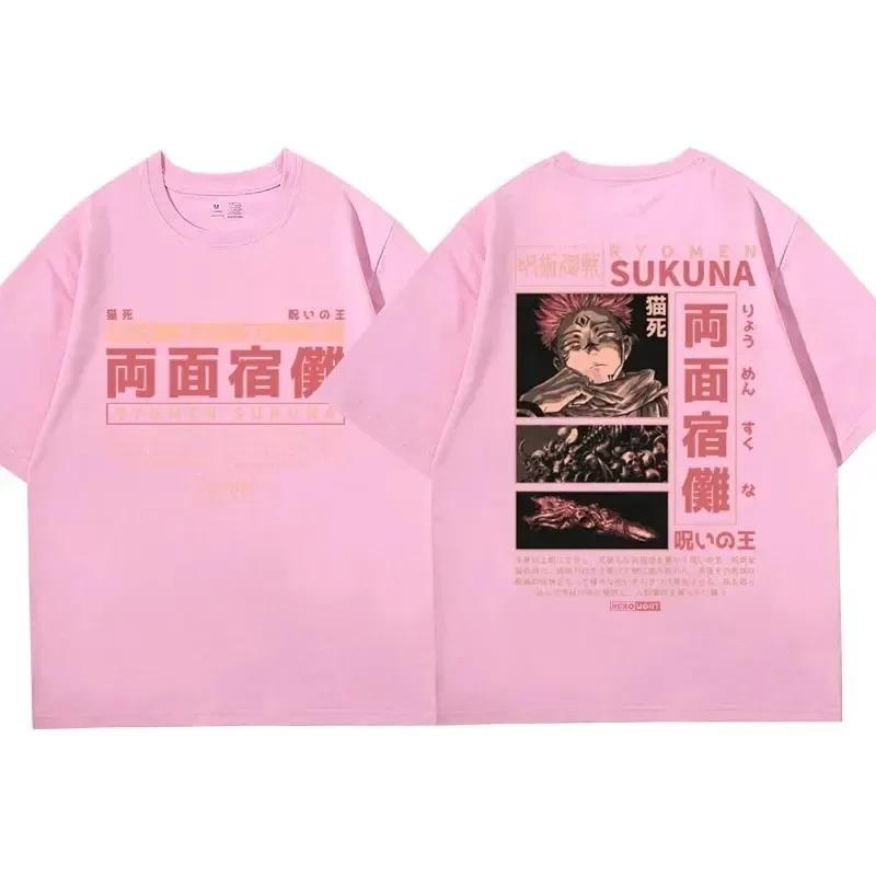 2024 Anime Jujutsu Kaisen T Shirt Manga Ryomen Sukuna Short Sleeve T-shirts Oversized Cotton Shirt Casual Men Women Tee Y2k Top