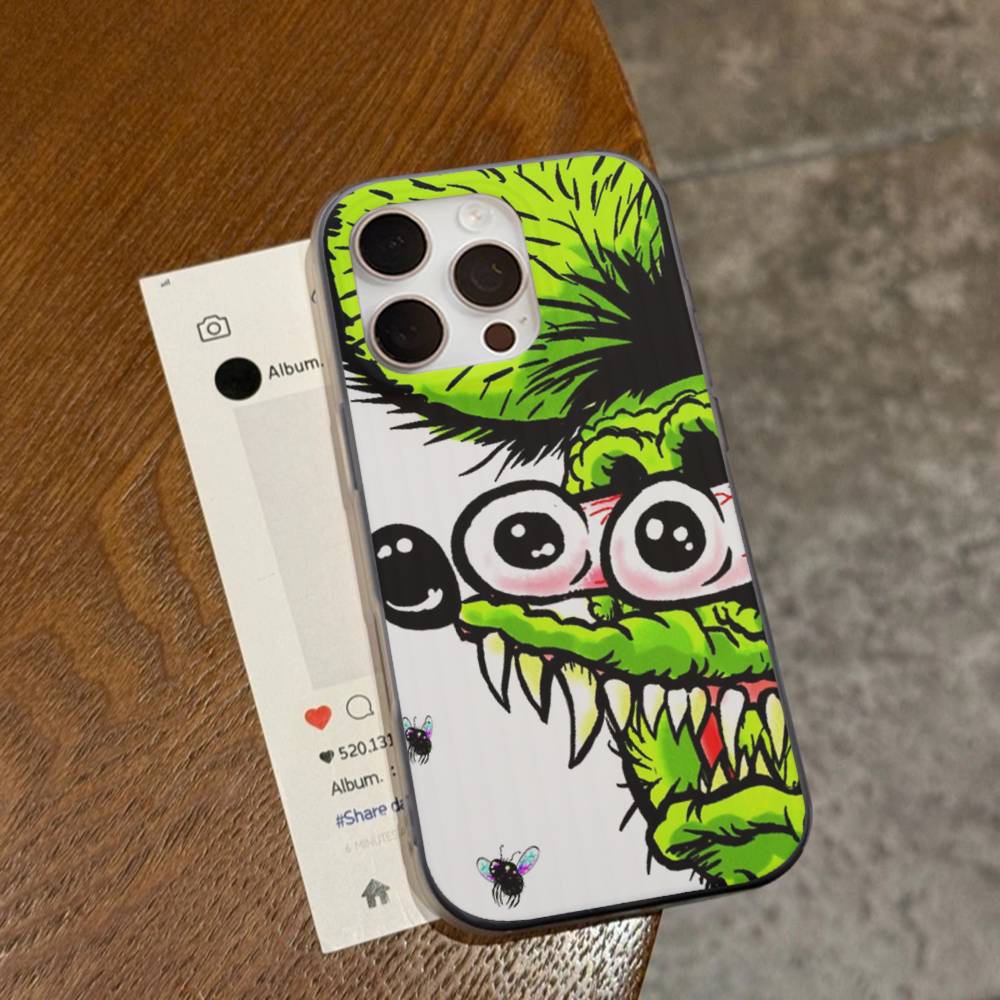 Забавный Rat Fink Для IPhone 15 16 17 14 13 12 11 Pro Max 16E 16 Plus 17 Air Гофрированный Ударопрочный Чехол для Телефона