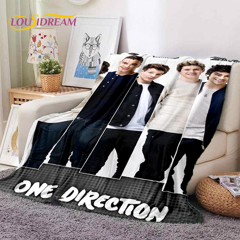 2025 Rock-One Direction Combinatio 1D Star Soft Blanket, Soft Throw Blanket для дома, спальни, кровати, дивана, пикника, дорожного чехла, подарка