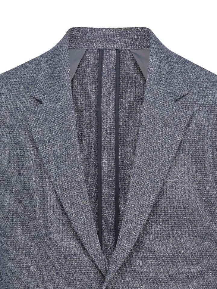 And Z Men'S) Linen Blend Jersey-Like Single Jacket_Bzf3Kg1301Bl