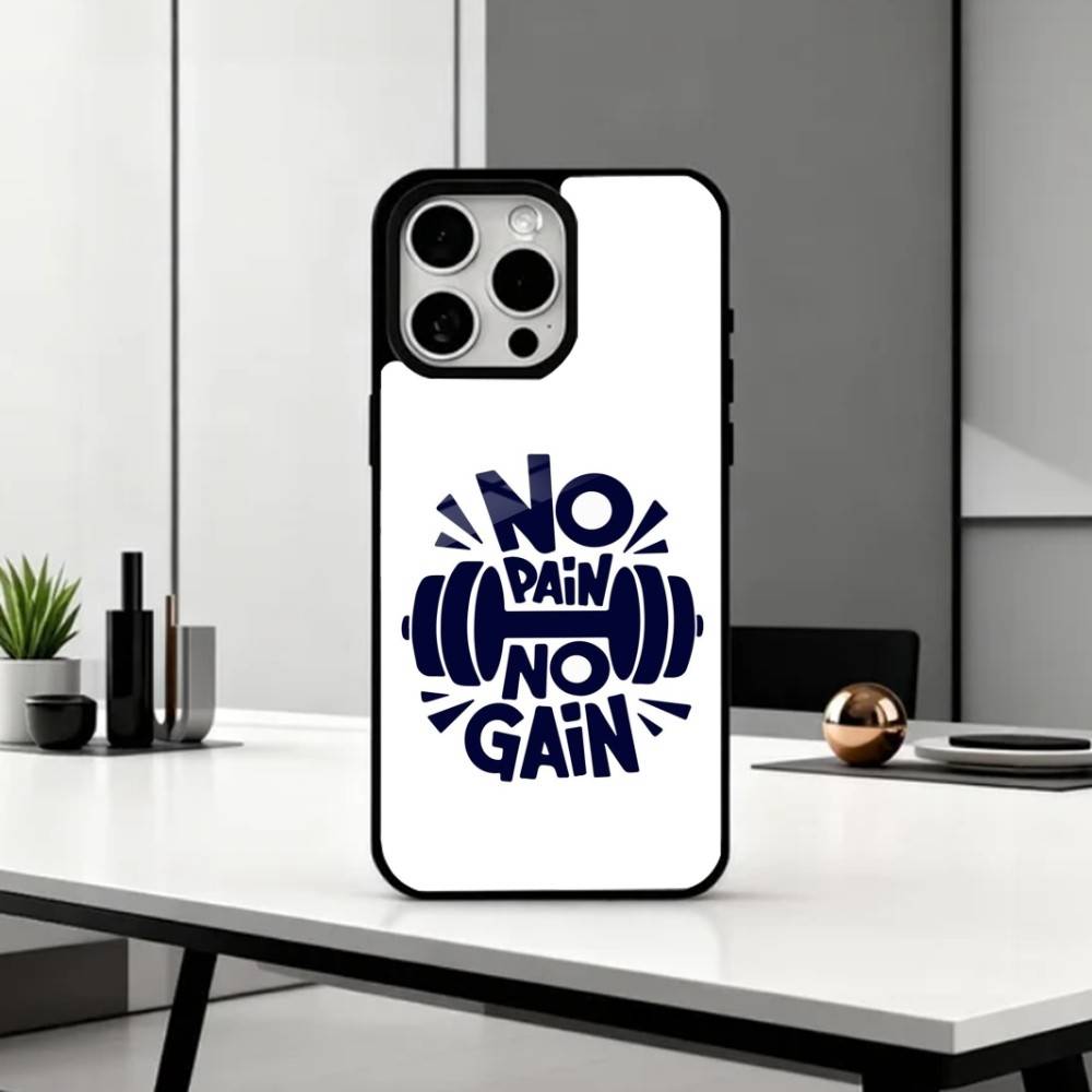 N-No P-Pain No Gain Gym Phone Case For iPhone17,16,15,14,13,12,11 Plus,Pro Max Magnetic For Magsafe Wireless Charging