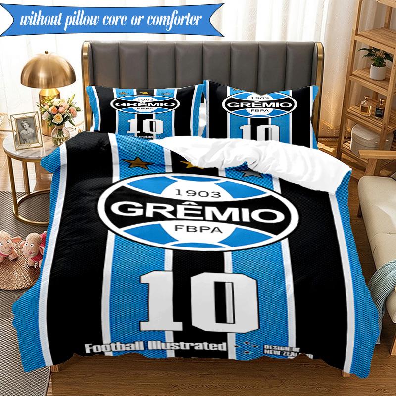 3PCS Grêmio FBPA Printed Soft Bedding Set,Including 1pc Duvet Cover And 2pcs Pillowcases Perfect for Bedroom, Dormitory, Fan gift
