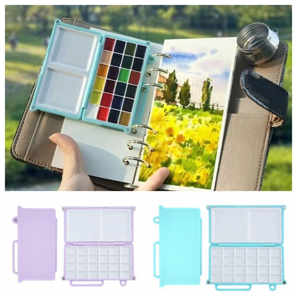 Magnetic Travel Painting Tray Mini Empty Paint Palette Compact Watercolor Paint Box  Artist