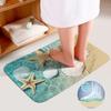Набор ковриков для ванной «Ракушки и морские звезды», 3 штуки, коврики для туалета, мягкие и удобные, водопоглощающие, нескользящие, быстро сохнущие для пола
