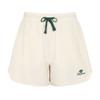MALBON GOLF Summer Terry Elastic Waist Half Pants Cream (Woman)