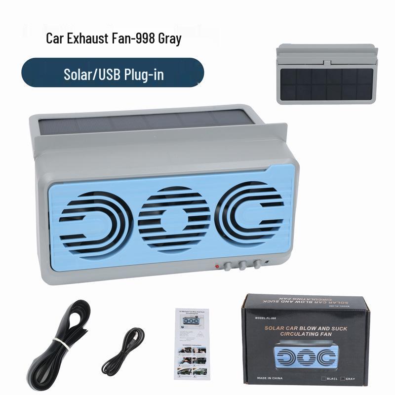 Solar-Powered Car Exhaust Fan: Summer Interior Cooler & Air Circulator