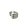 SuChuang S925 Sterling Silver Multi-layer Wide Band Ring - Women's Stylish High-end Cold Style Versatile Index Finger Accessory