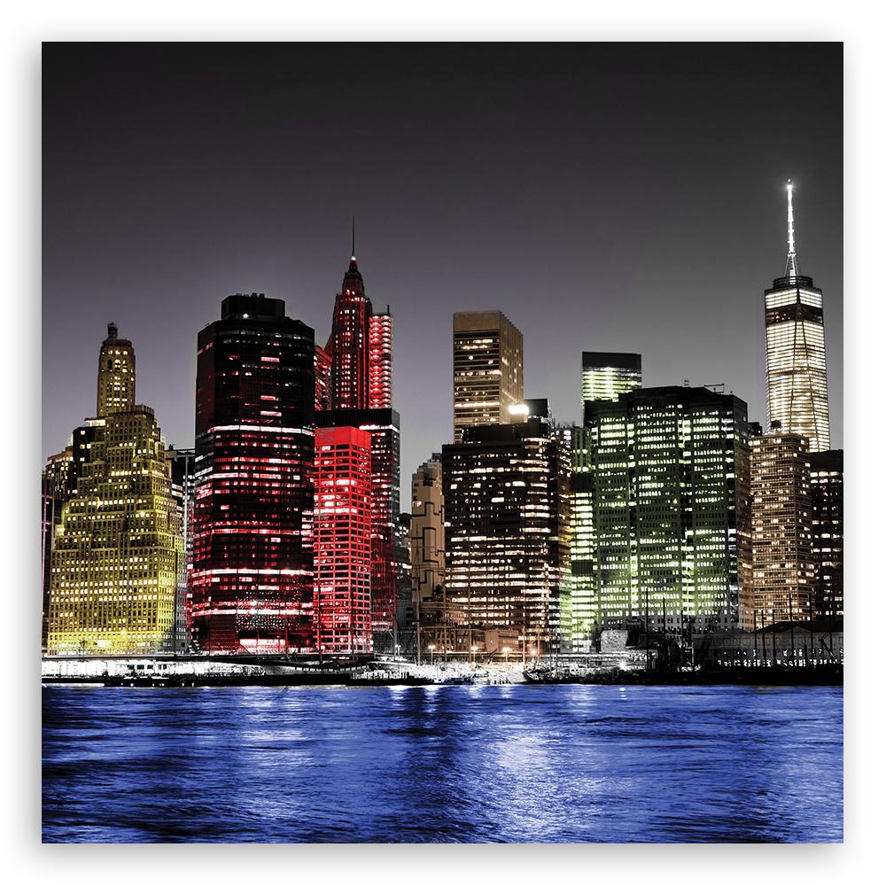 Canvas Print Colourful City At Night