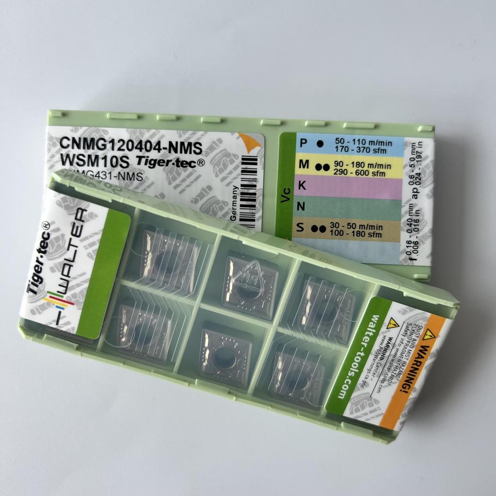 WALTER / CNMG120404-NMS WSM10S / Carbide CNC Blade 10 Pcs