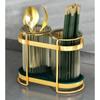 Легкий держатель для столовых приборов Arbol Premium Luxury Emerald Gold, 1 предмет, золотисто-зеленый, популярная корейская посуда