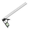 Adjustable Combination Right Angle Ruler 45/90 Degrees with Bubble Level Gauge, Multifunctional Measuring Tool, Measuring Ruler