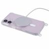 For iPhone 16 Case Compatible with MagSafe TPU+PC 1.5mm Clear Phone Cover with Lanyard Holes