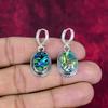 Abalone Shell 925 Solid Sterling Silver Earrings, Handmade Gemstone Earrings Jewelry, Gifts For Wife Brand New Earrings