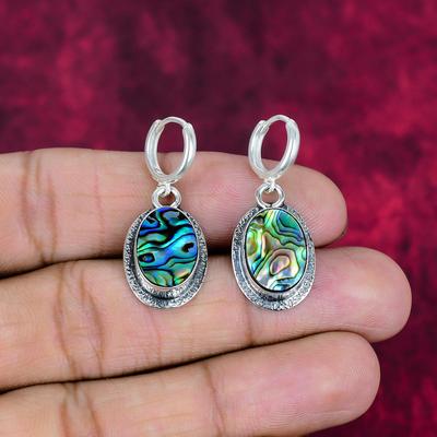 Серьги из цельного серебра 925 пробы с ракушкой Abalone Shell, серьги с драгоценными камнями ручной работы, подарки для жены, абсолютно новые серьги