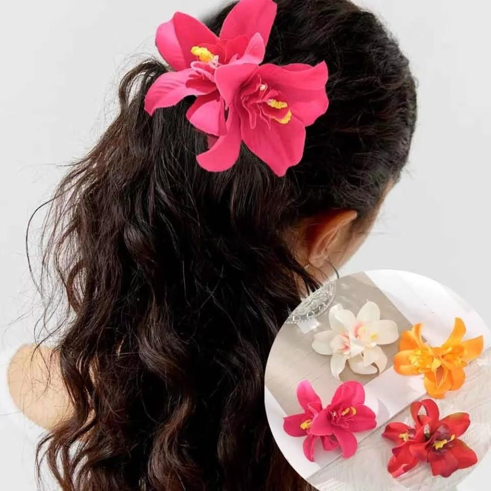 Bohemian Flowers Hair Clips Plastic Hair Accessories New Sweet Barrette Seaside Vacation