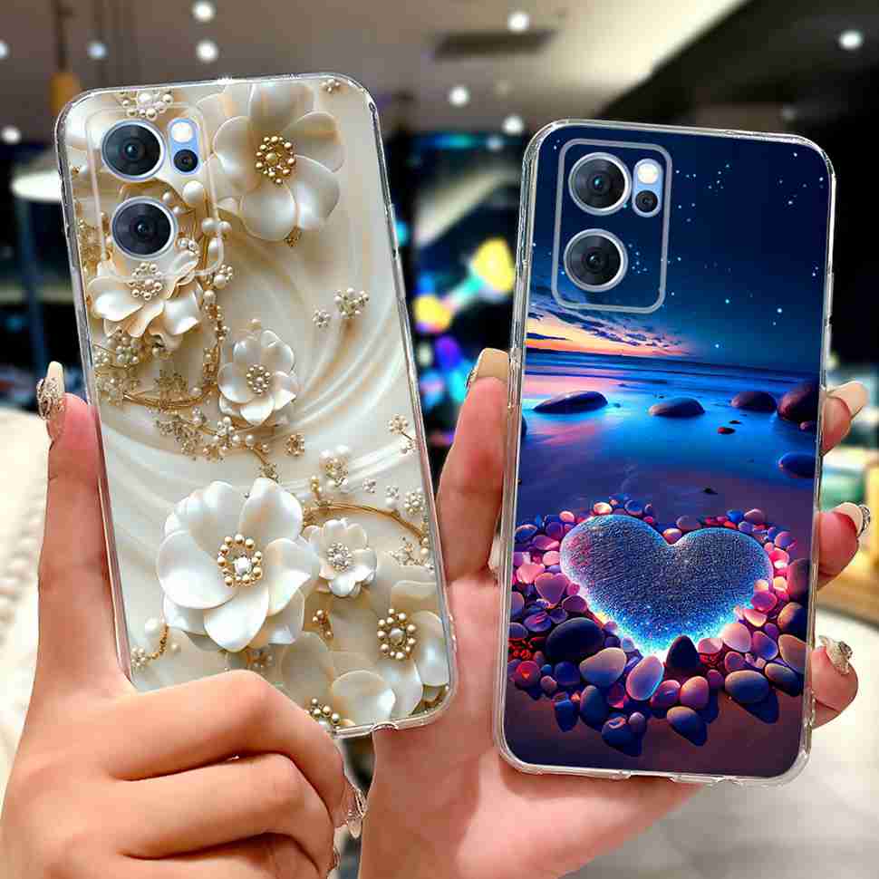Чехол для Oppo Reno7 5G Милый Кот Цветок Расписная Крышка Мягкие Fundas Чехол для Телефона Для Oppo Find X5 FindX5 Lite Reno 7 5G Задняя Крышка