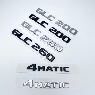 3D ABS Chrome Black Letters GLC260 GLC300 GLC350 GLC220d GLC350e 4Matic Эмблема для Mercedes Benz GLC X253 Наклейка на багажник автомобиля