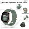 3 шт. Спортивные ремешки, Совместимы с Fitbit Versa 3/Versa 4/Sense 2/Sense, Регулируемый эластичный нейлоновый ремешок Solo Loop, Замена