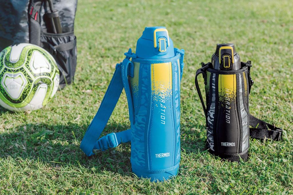 Термос для воды, спортивная бутылка с вакуумной изоляцией, черный камуфляж, 1,0 л, FHT-1000F BK-C