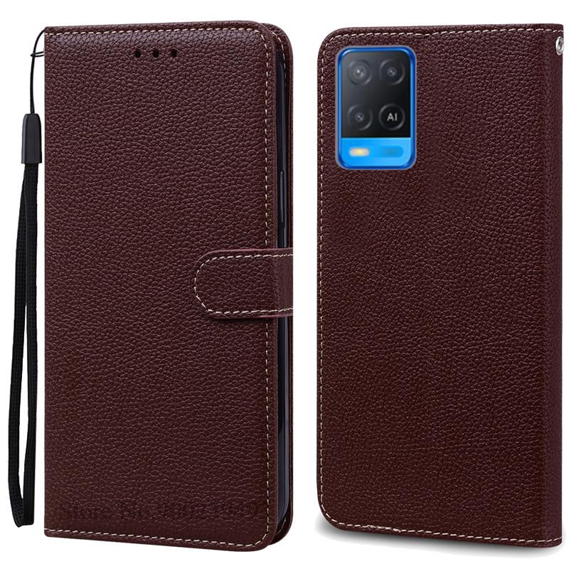 Для OPPO A54 Чехол A54 5G Кошелек кожаный флип-чехол Для OPPO A54 5G Чехол CPH2239 CPH2195 OPPOA54 A 54 Ударопрочный чехол для телефона Fundas