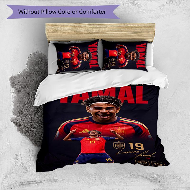 3pcs Yamal (11) Design Cover Set - HD Printed Bedding with 1 Cover and 2 Pillowcases - Perfect for Home and Dorm Decor